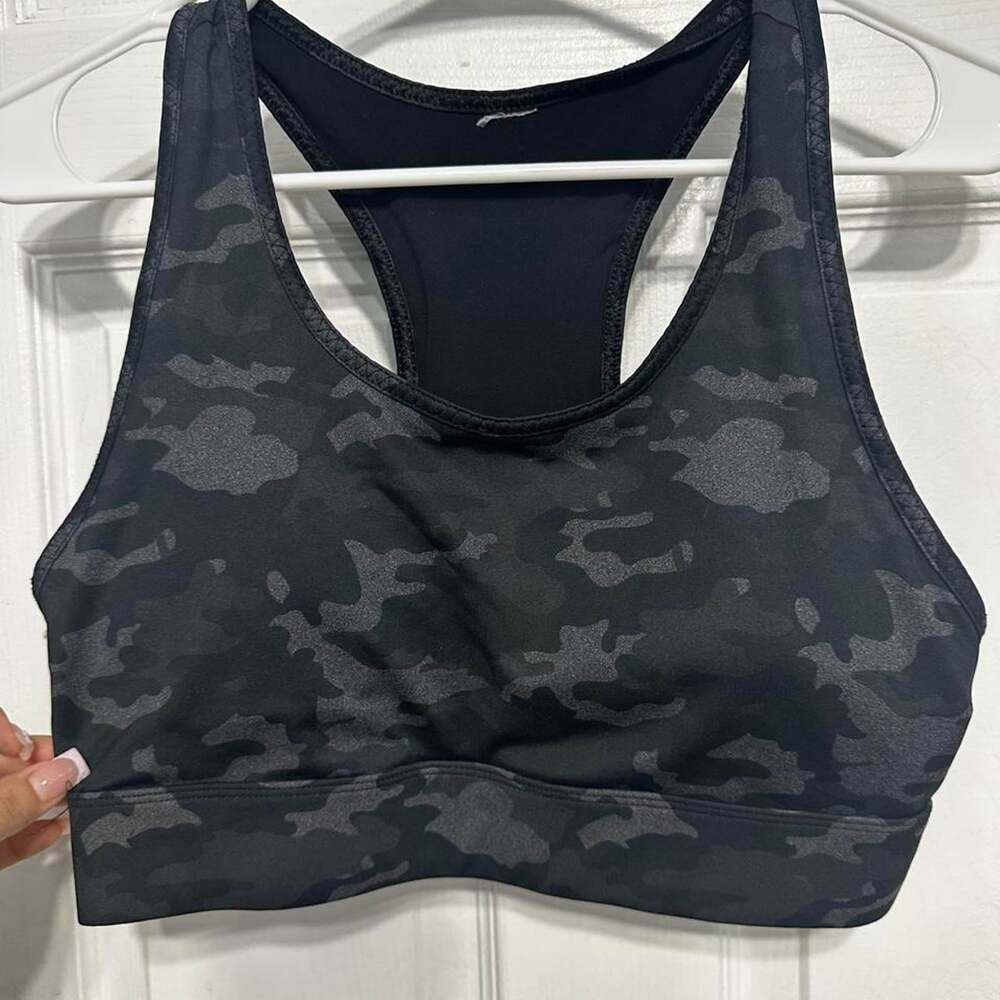 Fabletics Women's Black and Grey Bra